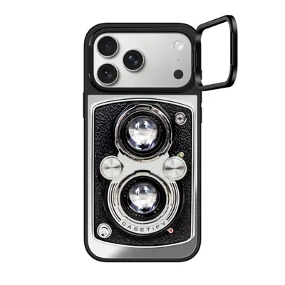 Casetify Iphone 17 Pro Max Case Silver On Black Mirror Ring Stand Case Magsafe Compatible  Camera Case - Vint In Pink