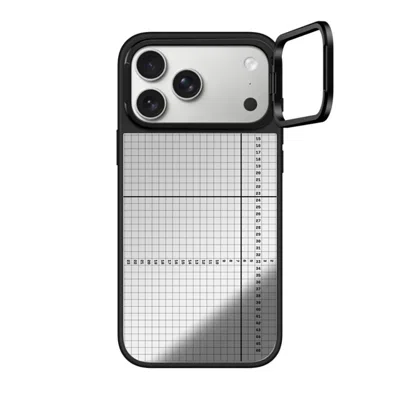 Casetify Iphone 17 Pro Max Case Silver On Black Mirror Ring Stand Case Magsafe Compatible  Metrics