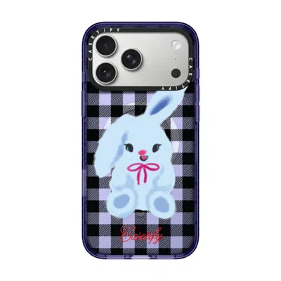 Casetify Iphone 17 Pro Max Case Soft Blue Impact Case Magsafe Compatible  Animal,cartoon Bunny With Plaid