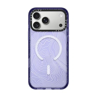 Casetify Iphone 17 Pro Max Case Soft Blue Impact Case Magsafe Compatible  Nature,pattern Topography Map