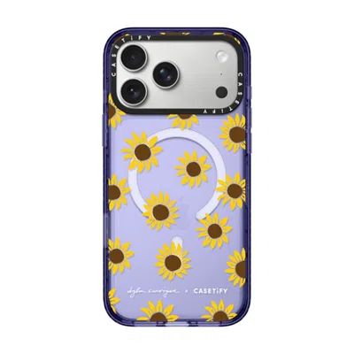 Casetify Iphone 17 Pro Max Case Soft Blue Impact Case Magsafe Compatible  Secret Sunflower