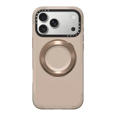 Casetify Iphone 17 Pro Max Case Taupe Force Ring Stand Case  Iphone 17 Pro Max - Force Ring Stand Case - Taup In Brown