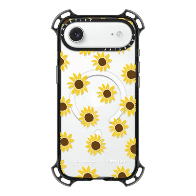 Casetify Iphone Air Case Black Bounce Case Magsafe Compatible  Secret Sunflower