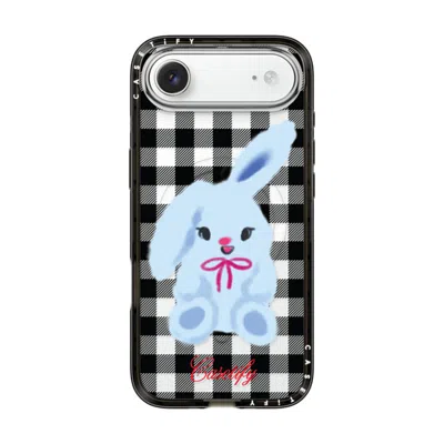 Casetify Iphone Air Case Black Compact Case Magsafe Compatible  Animal,cartoon Bunny With Plaid