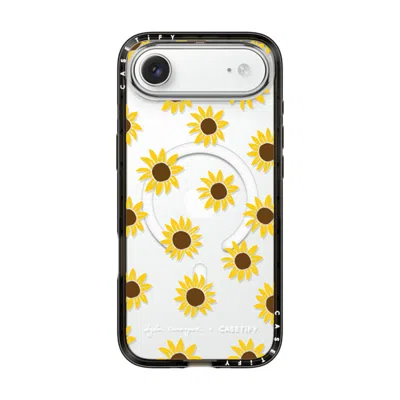 Casetify Iphone Air Case Black Compact Case Magsafe Compatible  Secret Sunflower