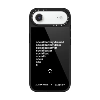 Casetify Iphone Air Case Black Glaze Case Magsafe Compatible  Alisha Marie Social Battery Case