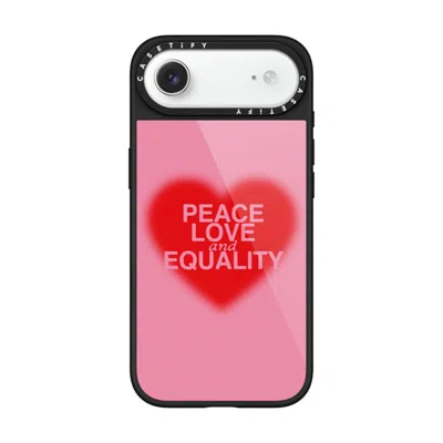 Casetify Iphone Air Case Black Glaze Case Magsafe Compatible  Peace Love And Equality