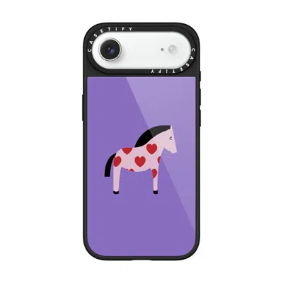 Casetify Iphone Air Case Black Glaze Case Magsafe Compatible  Pony With Red Heart - Lavender Haze