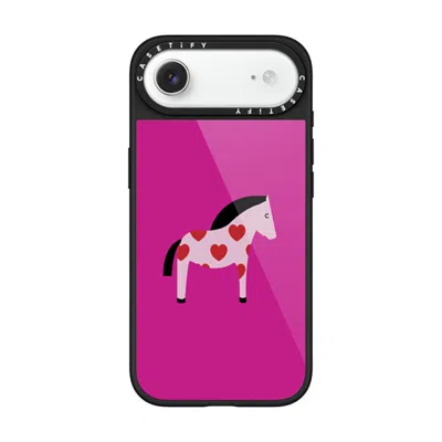 Casetify Iphone Air Case Black Glaze Case Magsafe Compatible  Pony With Red Heart - Purple Panic