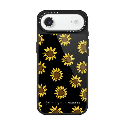 Casetify Iphone Air Case Black Glaze Case Magsafe Compatible  Secret Sunflower