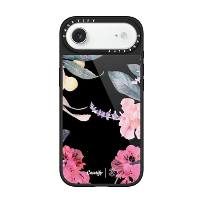 Casetify Iphone Air Case Black Glaze Case Magsafe Compatible  Spring Design #2 - Floral Garden