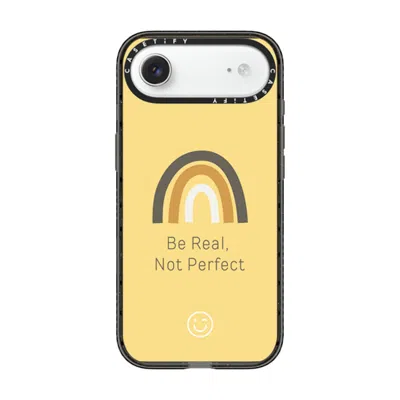 Casetify Iphone Air Case Black Impact Case Magsafe Compatible  Be Real, Not Perfect  In Pattern