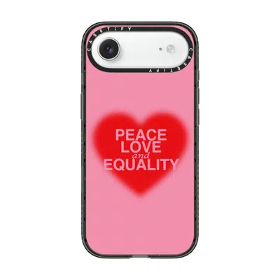 Casetify Iphone Air Case Black Impact Case Magsafe Compatible  Peace Love And Equality