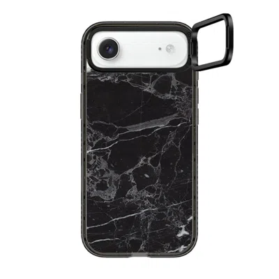 Casetify Iphone Air Case Black Impact Ring Stand Case Magsafe Compatible  Black Marble