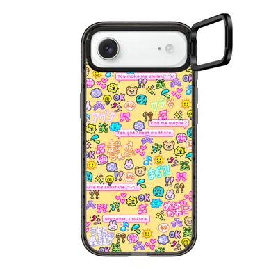 Casetify Iphone Air Case Black Impact Ring Stand Case Magsafe Compatible  Emoji Paradise