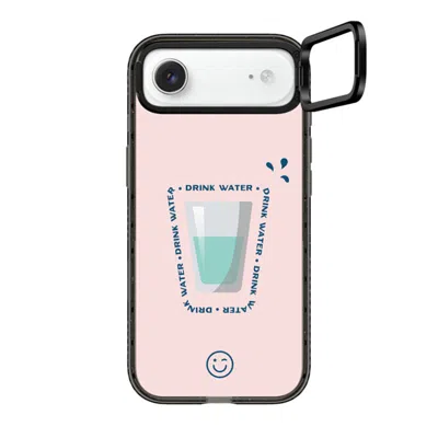 Casetify Iphone Air Case Black Impact Ring Stand Case Magsafe Compatible  Hydrate Then Dominate
