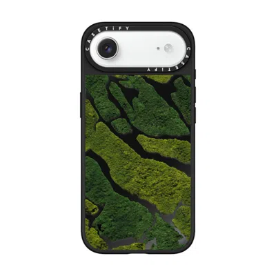 Casetify Iphone Air Case Black On Black Mirror Case Magsafe Compatible  Nature Moss Camo