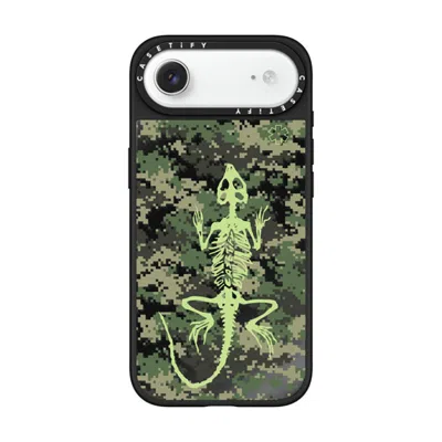 Casetify Iphone Air Case Black On Black Mirror Case Magsafe Compatible  Pattern Camo Skeleton