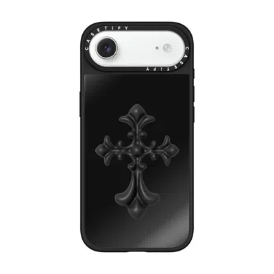 Casetify Iphone Air Case Black On Black Mirror Case Magsafe Compatible  Y2k Cross Heritage