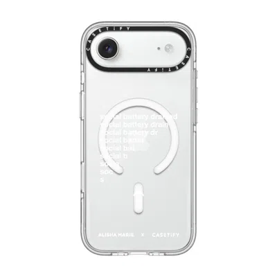 Casetify Iphone Air Case Clear Impact Clear Case Magsafe Compatible  Alisha Marie Social Battery Case Casetif In Transparent