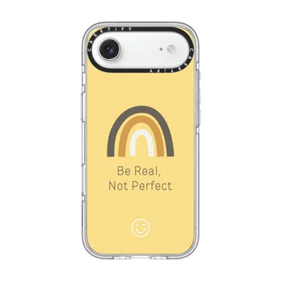 Casetify Iphone Air Case Clear Impact Clear Case Magsafe Compatible  Be Real, Not Perfect  In Yellow