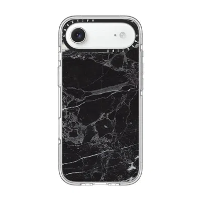 Casetify Iphone Air Case Clear Impact Clear Case Magsafe Compatible  Black Marble  In Transparent