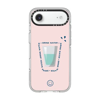 Casetify Iphone Air Case Clear Impact Clear Case Magsafe Compatible  Hydrate Then Dominate  In Pattern