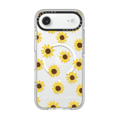 Casetify Iphone Air Case Clear Impact Clear Case Magsafe Compatible  Secret Sunflower  In Transparent
