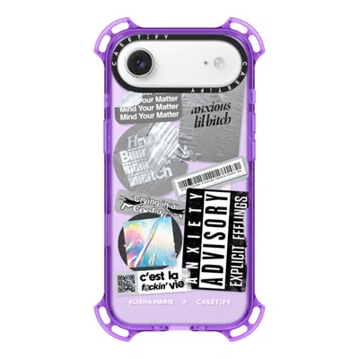Casetify Iphone Air Case Lavender Bounce Case Magsafe Compatible  Anxiety Advisory Sticker Case  In Purple