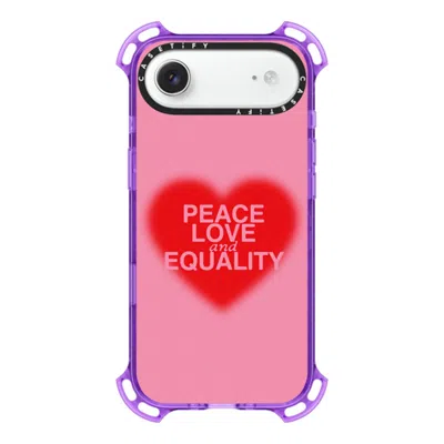 Casetify Iphone Air Case Lavender Bounce Case Magsafe Compatible  Peace Love And Equality  In Purple