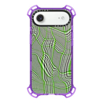 Casetify Iphone Air Case Lavender Bounce Case Magsafe Compatible  Surrealism Distorted Plaid - Green In Purple