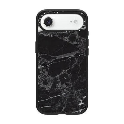 Casetify Iphone Air Case Matte Black Impact Case Magsafe Compatible  Black Marble