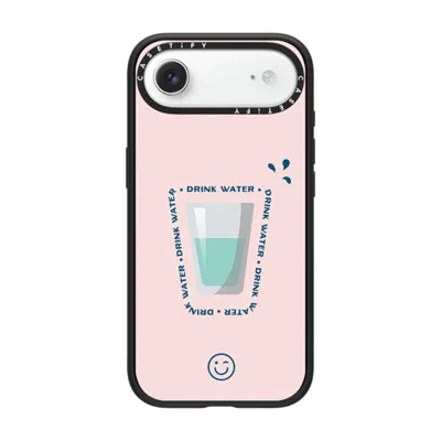 Casetify Iphone Air Case Matte Black Impact Case Magsafe Compatible  Hydrate Then Dominate  In Pattern