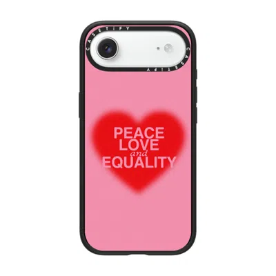 Casetify Iphone Air Case Matte Black Impact Case Magsafe Compatible  Peace Love And Equality