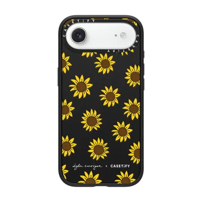 Casetify Iphone Air Case Matte Black Impact Case Magsafe Compatible  Secret Sunflower