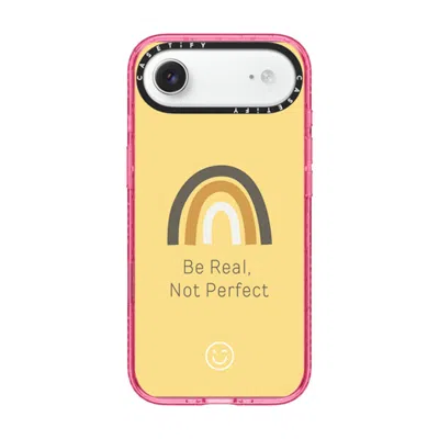 Casetify Iphone Air Case Pink Impact Case Magsafe Compatible  Be Real, Not Perfect  In Red