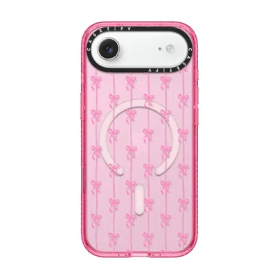 Casetify Iphone Air Case Pink Impact Case Magsafe Compatible  Cottagecore Ballet Stripes