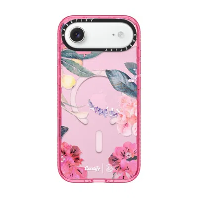 Casetify Iphone Air Case Pink Impact Case Magsafe Compatible  Spring Design #2 - Floral Garden