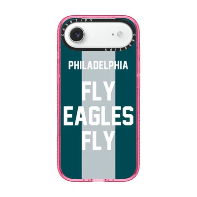 Casetify Iphone Air Case Pink Impact Case Magsafe Compatible  Superbowl - Fly Eagles Fly