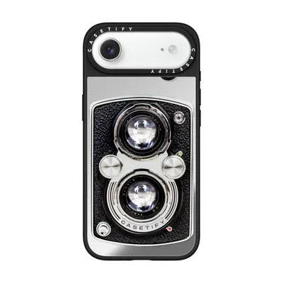 Casetify Iphone Air Case Silver On Black Mirror Case Magsafe Compatible  Camera Case - Vintage  In Metallic
