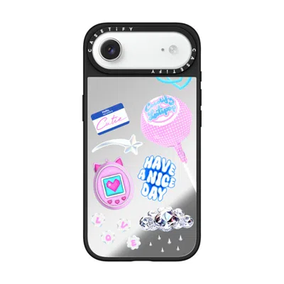 Casetify Iphone Air Case Silver On Black Mirror Case Magsafe Compatible  Y2k Collage