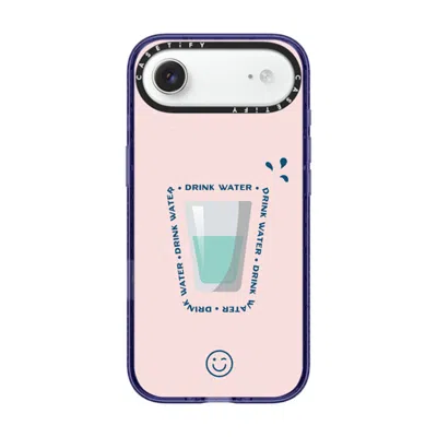 Casetify Iphone Air Case Soft Blue Impact Case Magsafe Compatible  Hydrate Then Dominate  In Pattern