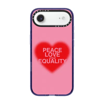 Casetify Iphone Air Case Soft Blue Impact Case Magsafe Compatible  Peace Love And Equality