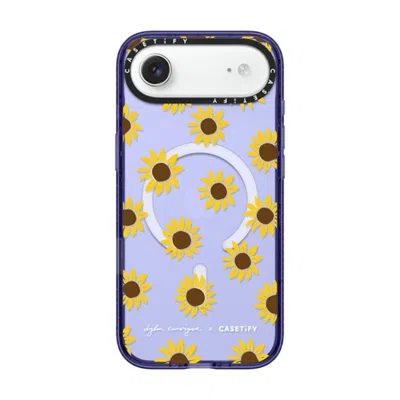 Casetify Iphone Air Case Soft Blue Impact Case Magsafe Compatible  Secret Sunflower