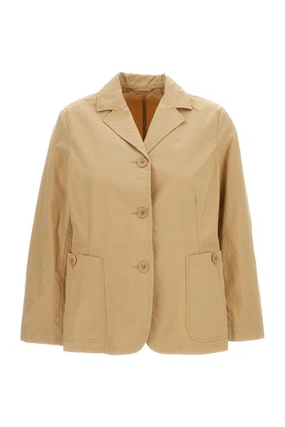 Casey & Casey Beige Single-breasted Cotton Jacket In Brown