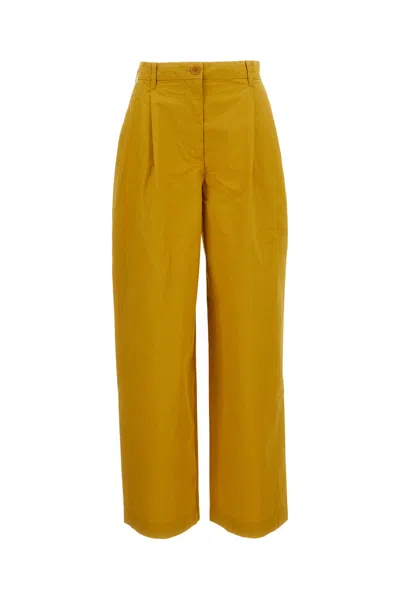 Casey & Casey Cotton Sienna Trousers In Yellow
