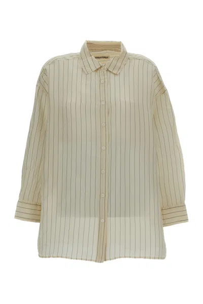 Casey & Casey Hamnet Striped Shirt In Neutral