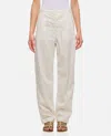 Casey & Casey Jude Femme Cotton And Linen Pants In White