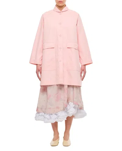 Casey & Casey Mathilde Oversize Cotton Coat In Pink