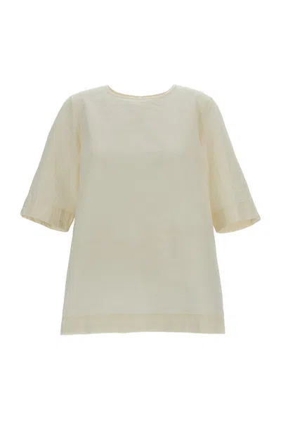 Casey & Casey Simple Cotton Top In Neutral